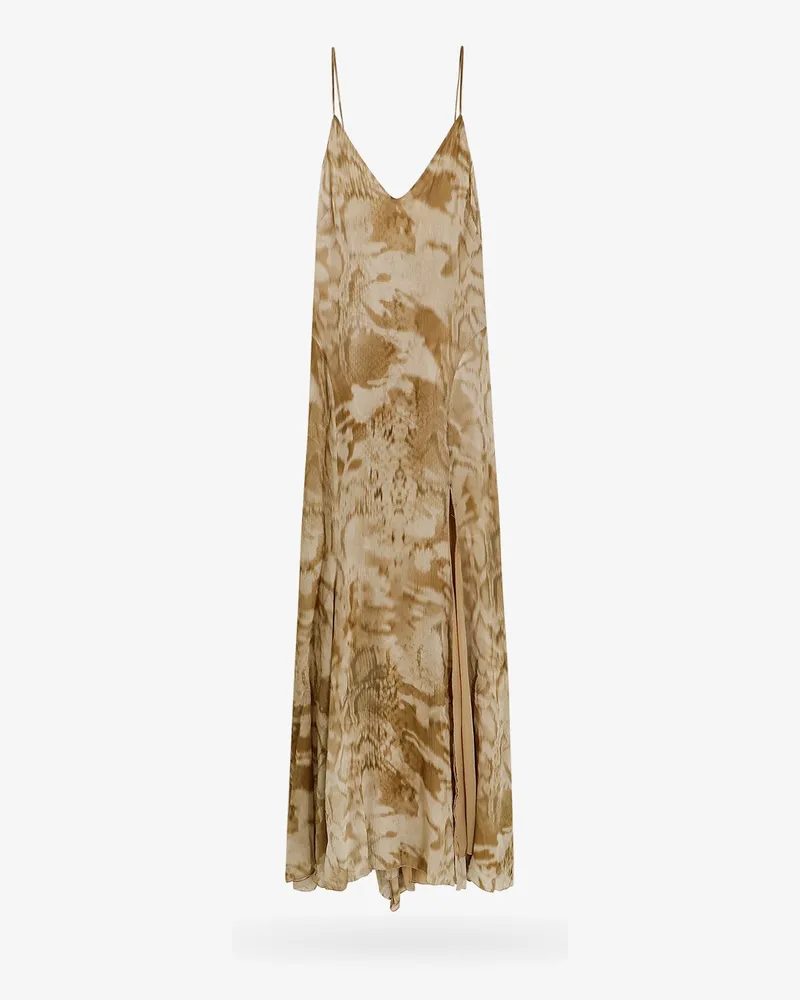 Blumarine Viscose dress with camouflage python print -  - gender_Woman Beige