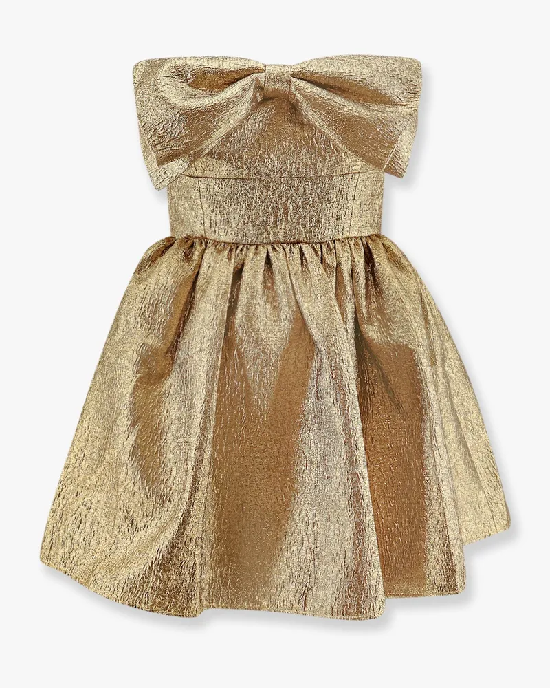 Self-Portrait Metallic fibre fabric mini dress -  - gender_Woman Gold