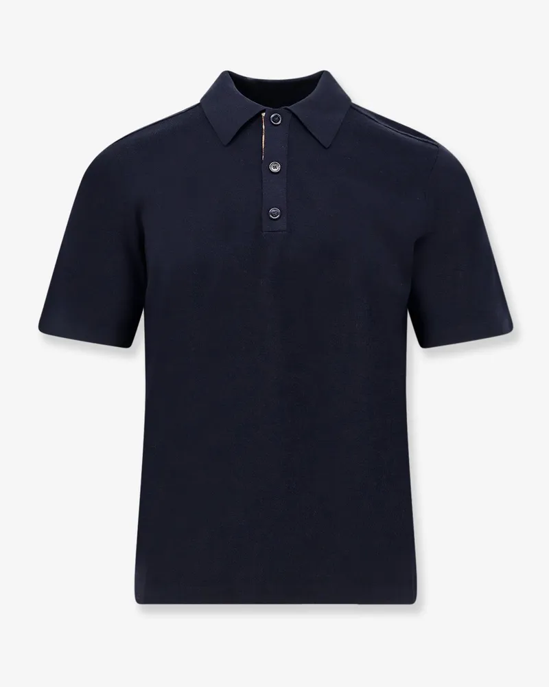 Burberry Wool polo shirt -  - gender_Man Blue