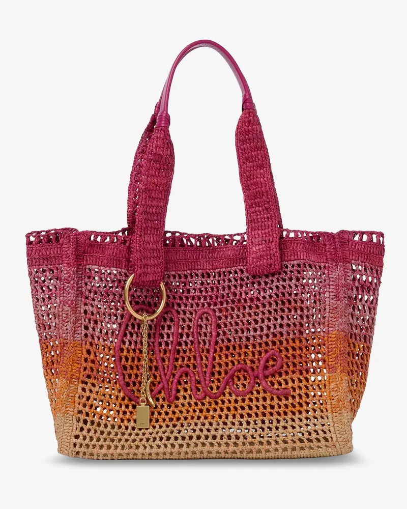 Chloé East-West Summer Banana multicolored raffia shoulder bag -  - gender_Woman Multicolor
