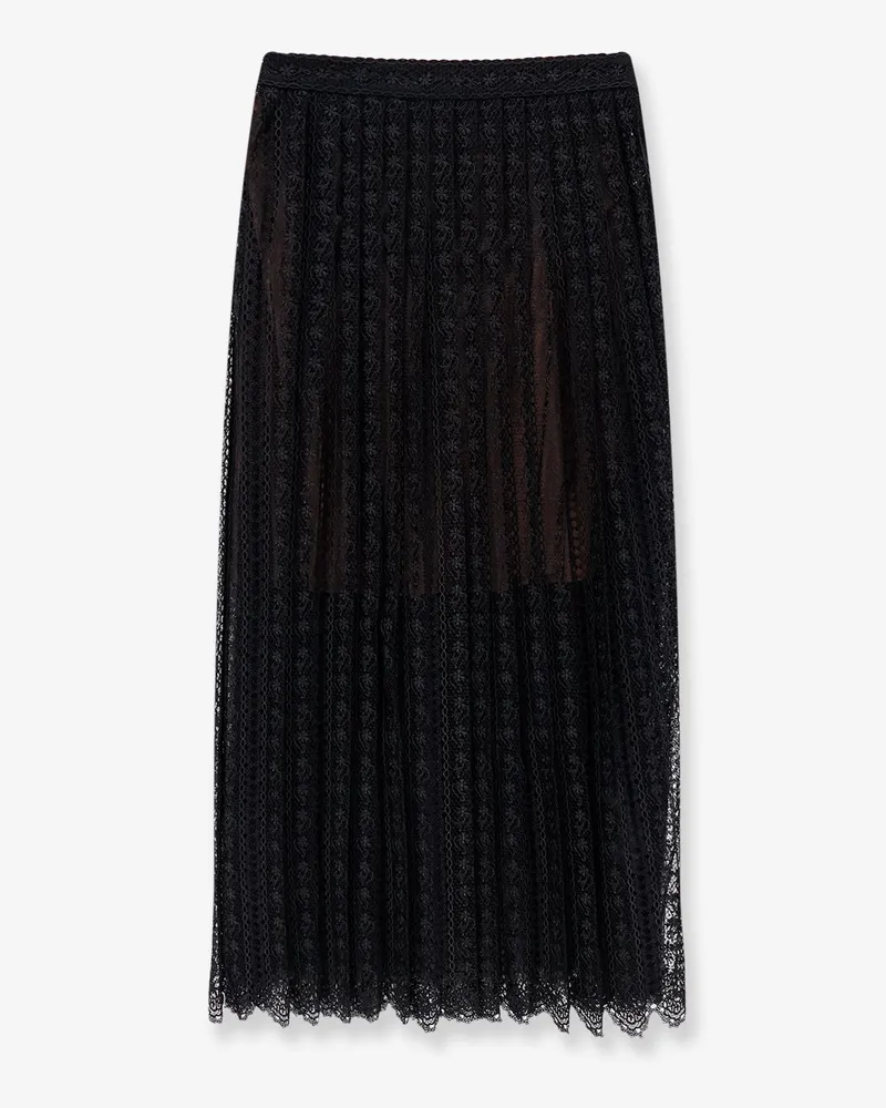 Self-Portrait Organdis and lace skirt -  - gender_Woman Black