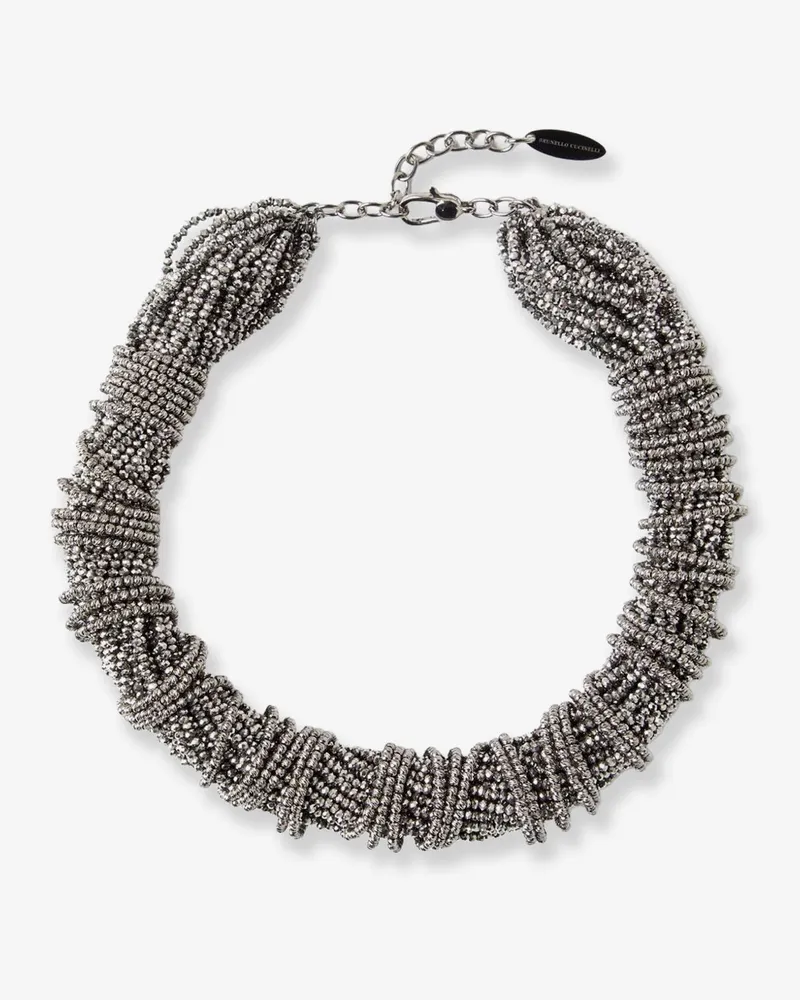 Brunello Cucinelli Glass and sterling 925 silver choker -  - gender_Woman Silver