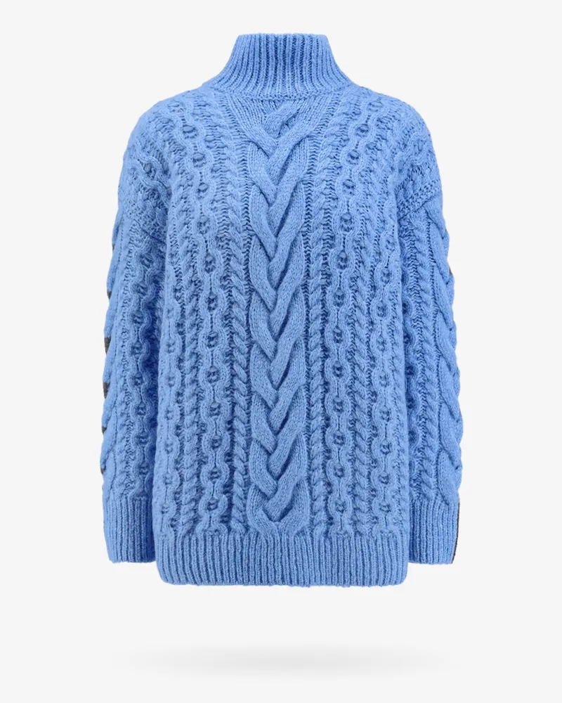 Stella McCartney Bicolor alpaca blend sweater -  - gender_Woman Blue