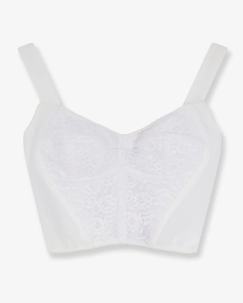 Dolce & Gabbana Bustier top with lace inserts -  - gender_Woman Animal