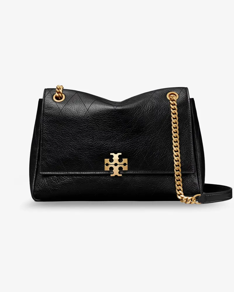 Tory Burch Charlie leather shoulder bag -  - gender_Woman Black