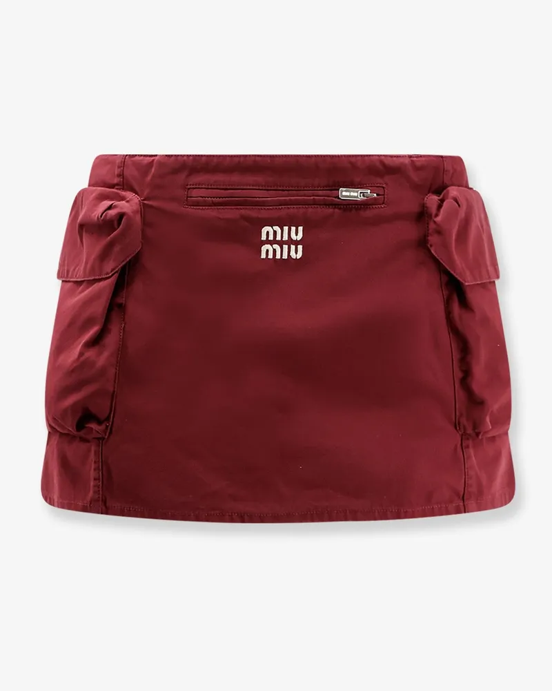 Miu Miu Cotton mini skirt -  - gender_Woman Red