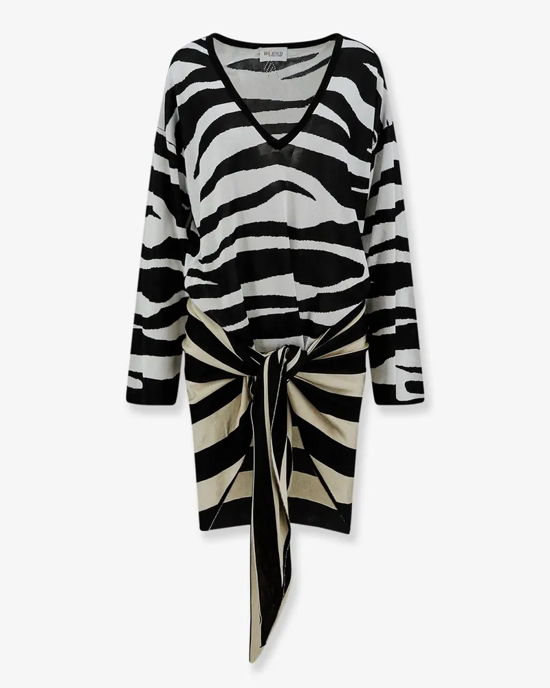 ATTICO Il Primo Bagno black/white mini dress - THE ATTICO - gender_Woman Black