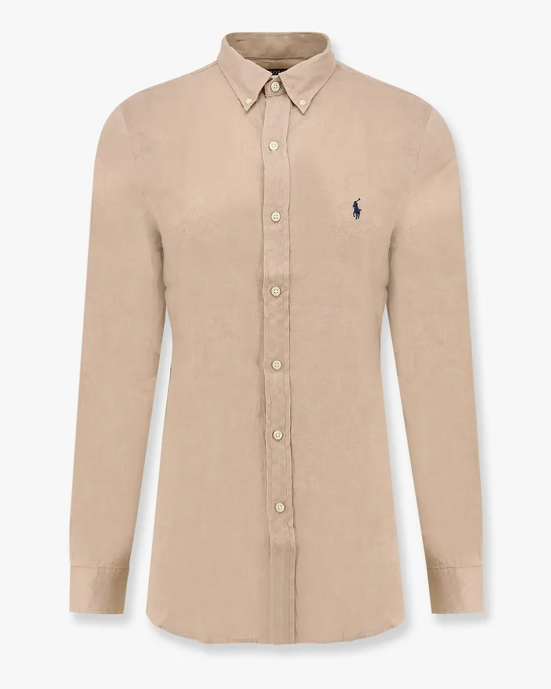 Ralph Lauren Slim Fit linen shirt -  - gender_Man Beige