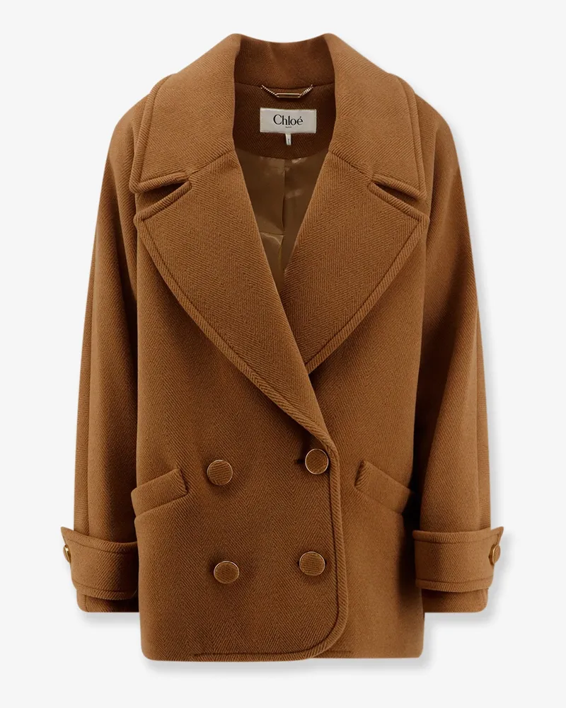 Chloé Short wool coat -  - gender_Woman Brown
