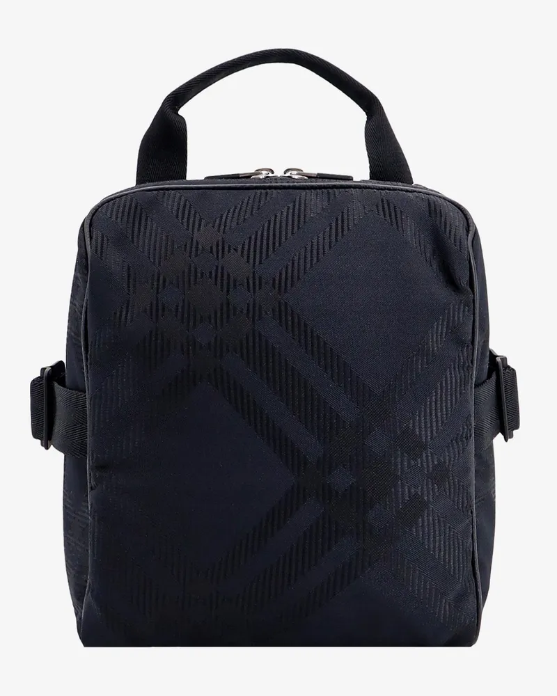 Burberry Nylon shoulder bag with check motif -  - gender_Man Black