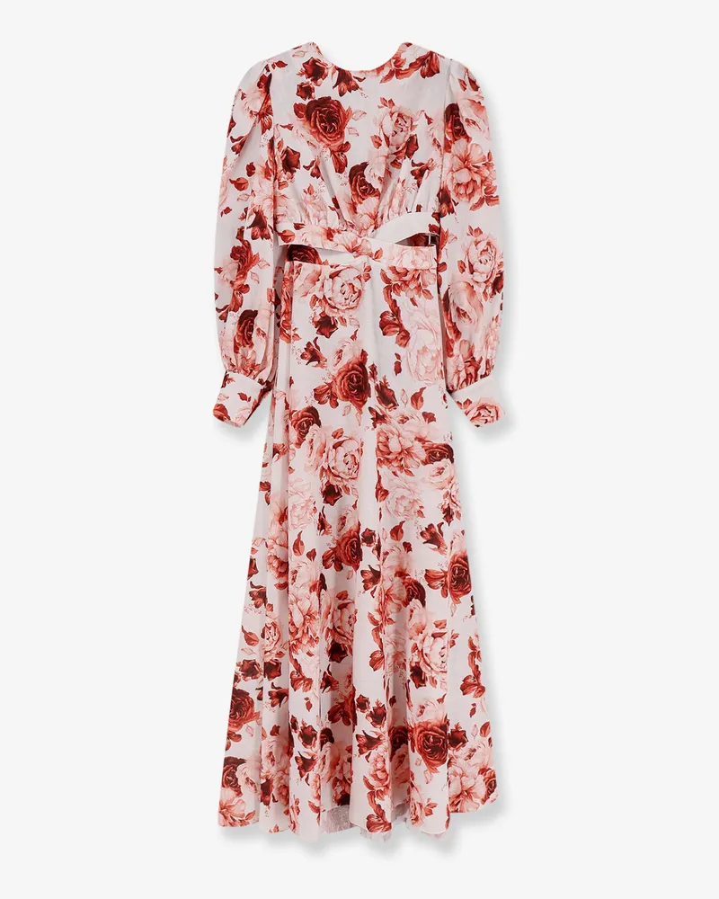 ACTUALEE Linen and cotton blend long dress -  - gender_Woman Rosso