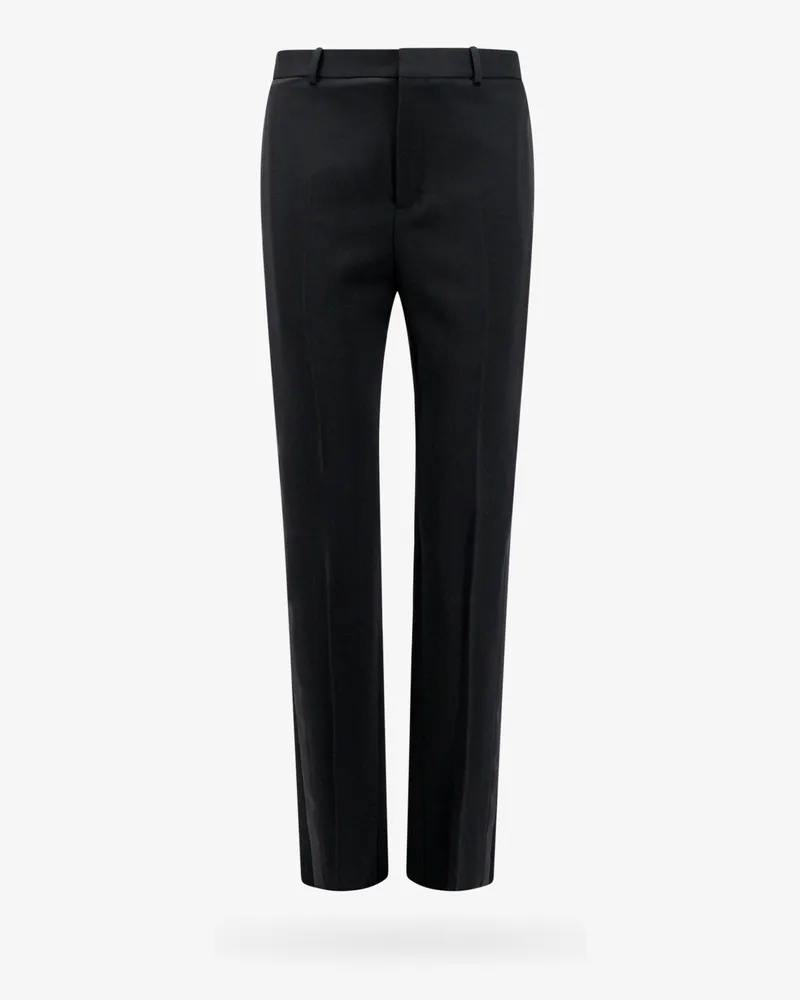 Saint Laurent Tuxedo wool trouser with satin side band -  - gender_Man Black