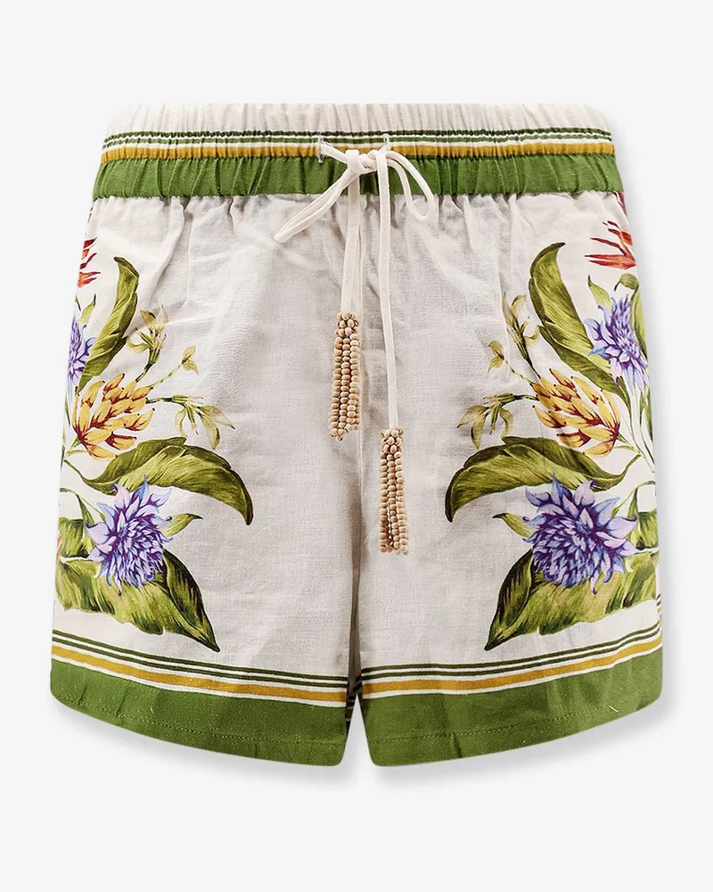 FARM Rio Tropical Scarf linen and viscose shorts -  - gender_Woman Green