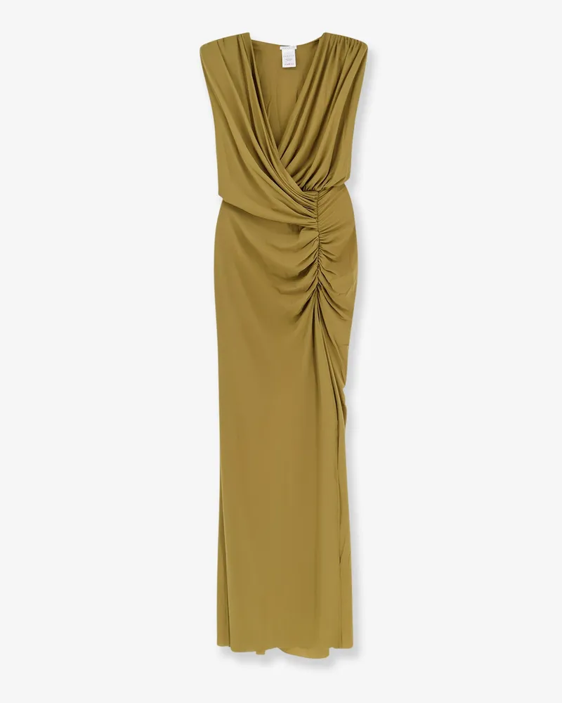 Amazuìn Meghan stretch jersey dress with side draped detail -  - gender_Woman Green