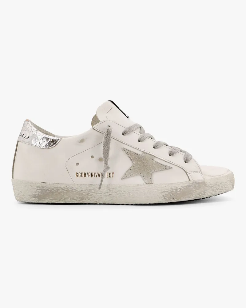 Golden Goose Leather sneakers with back laminated patch -  - gender_Woman White