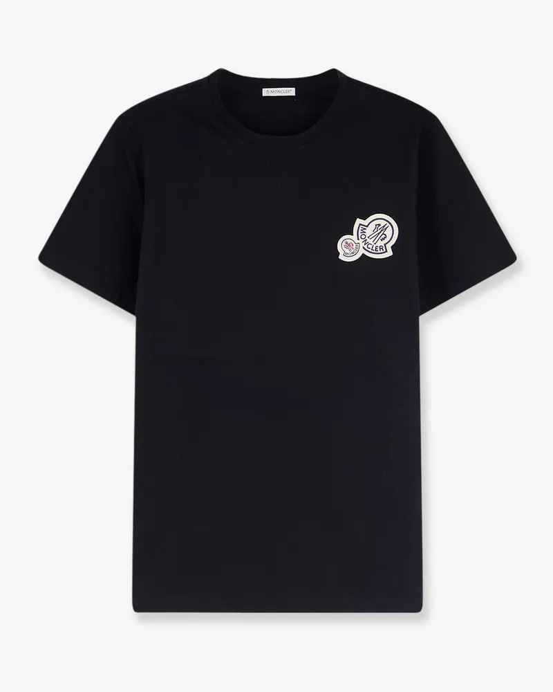 Moncler Biologic cotton t-shirt with Logo patch -  - gender_Man Black