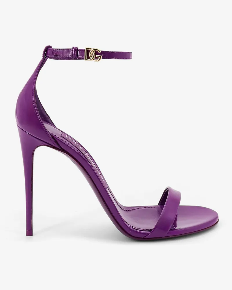 Dolce & Gabbana Keira patent leather sandals -  - gender_Woman Purple