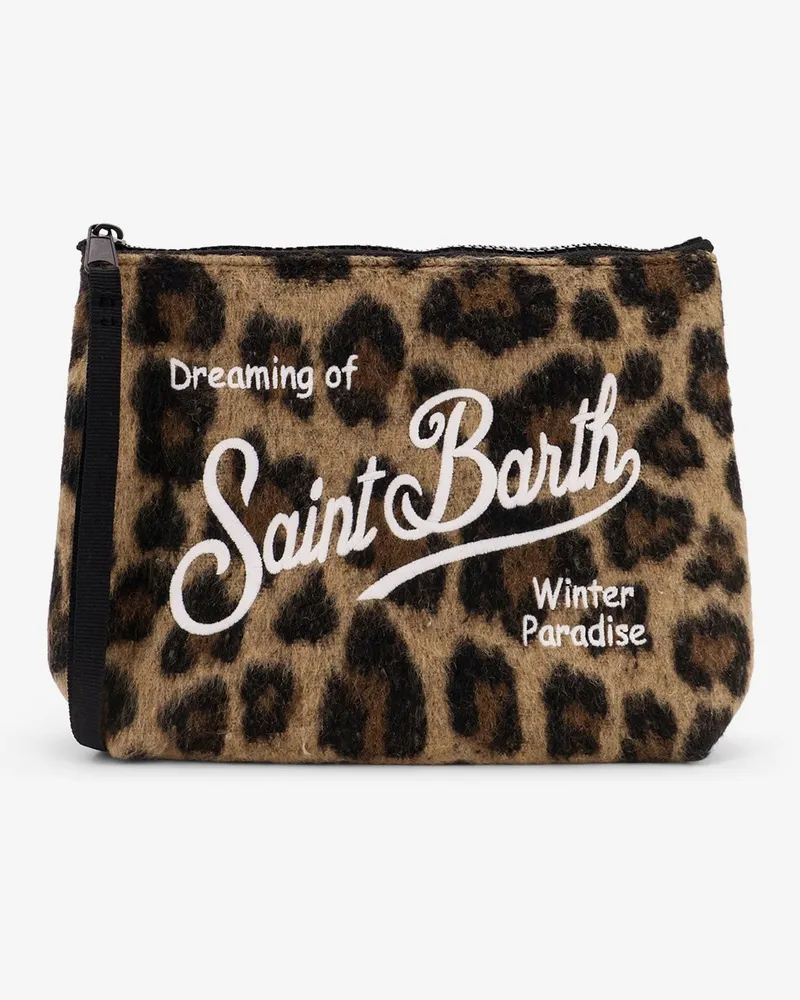 MC2 Saint Barth Aline Felt Leo clutch bag -  - gender_Woman Animal