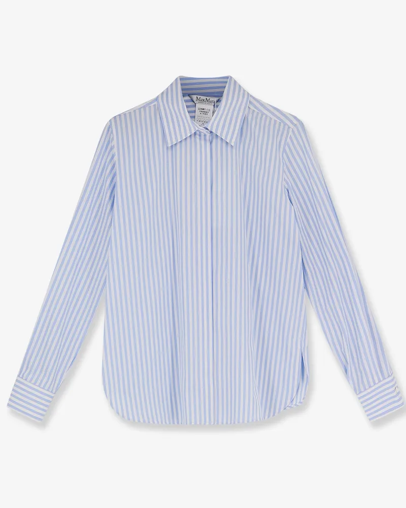 Max Mara Mxmaccenni striped cotton shirt -  - gender_Woman Blue