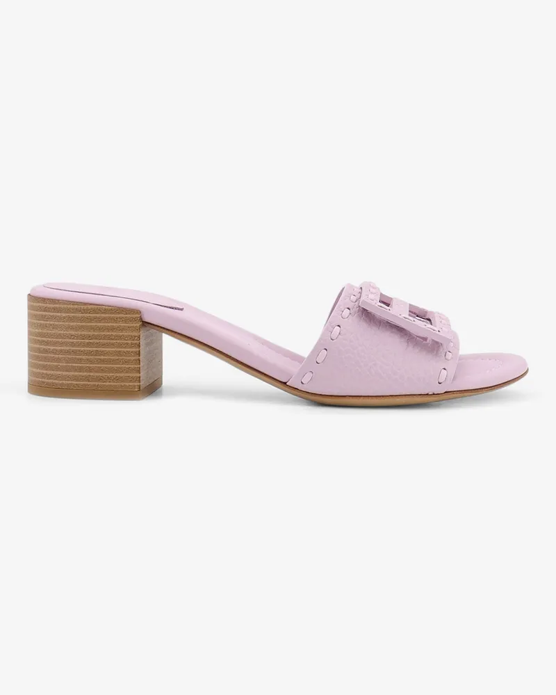 Fendi Leather Baguette Sandals -  - gender_Woman Pink