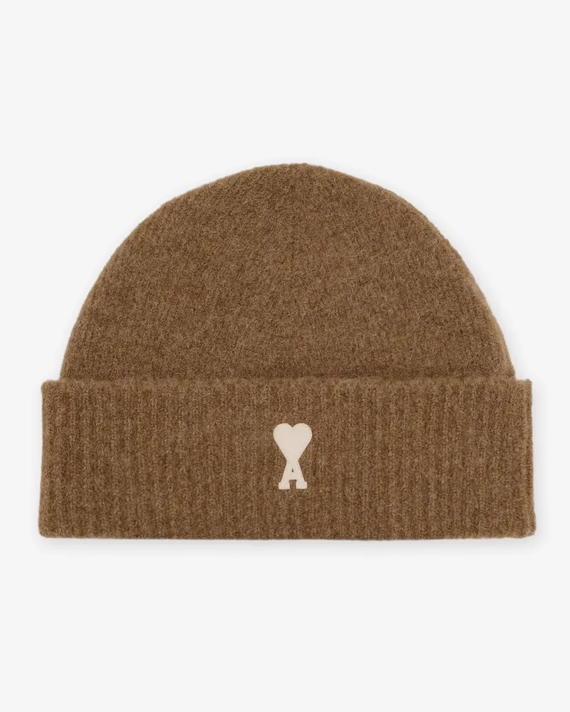 AMI Paris Alpaca blend beanie hat -  - gender_Man Brown