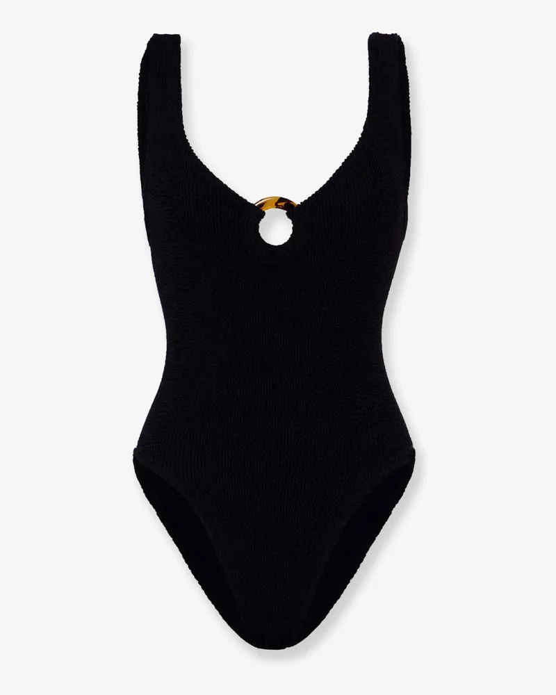 Hunza G Celine Crinkle fabric one-piece swimsuit -  - gender_Woman Black