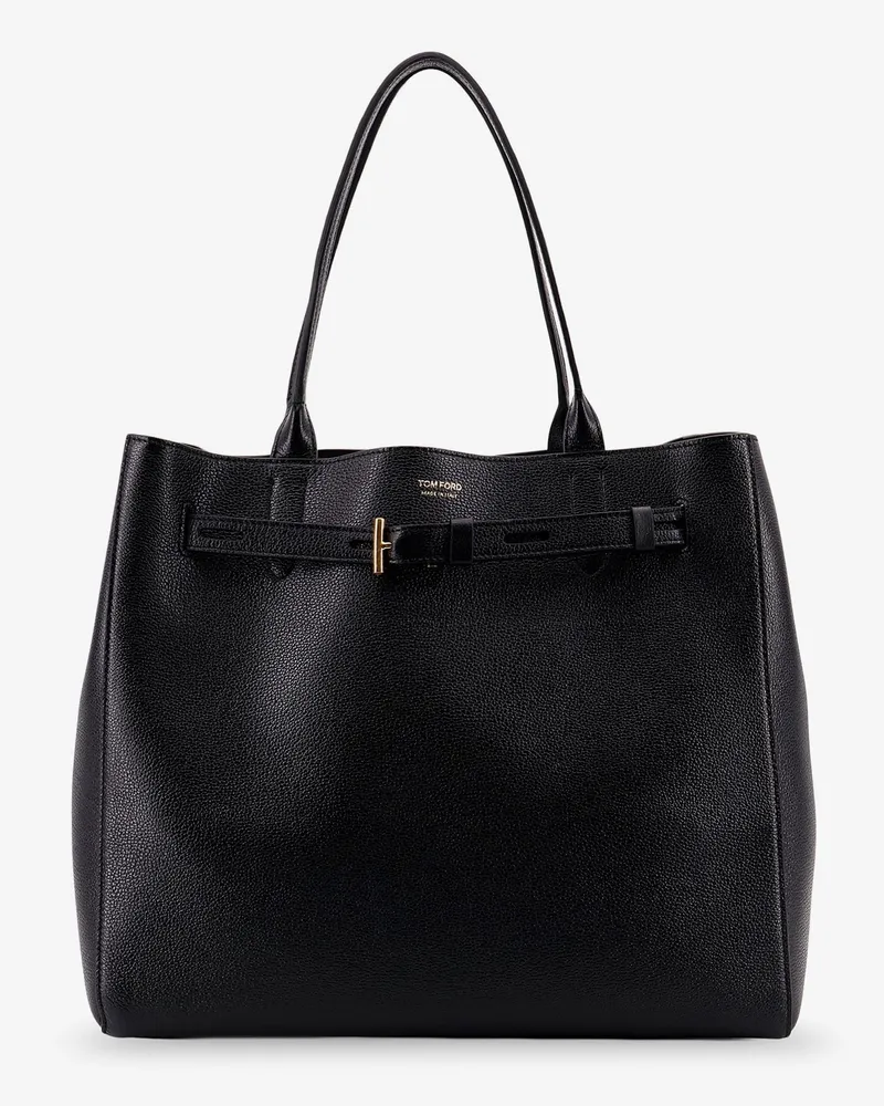 Tom Ford Leather shoulder bag with logo -  - gender_Woman Black