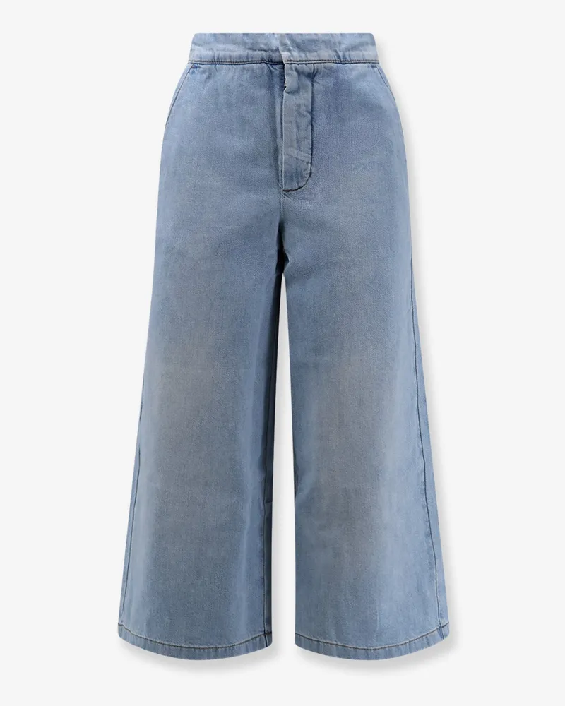 Loewe Paulas Ibiza - Cotton trousers with embroidered logo on the back -  - gender_Woman Blue
