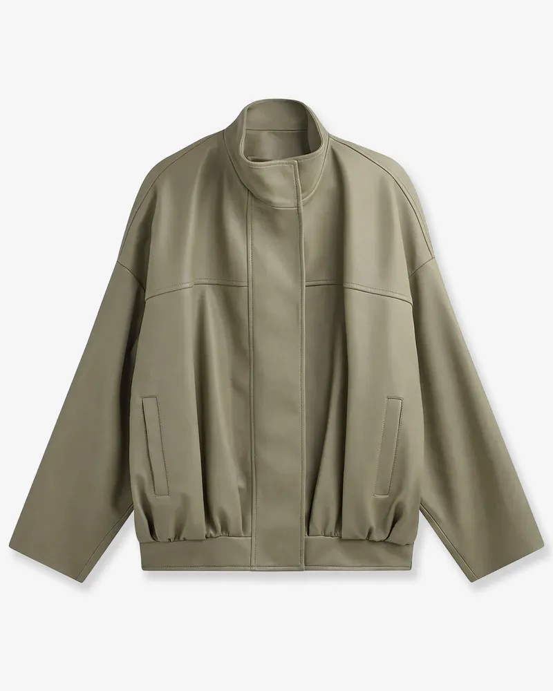 FRANKIE Shop Veren faux leather jacket -  - gender_Woman Green