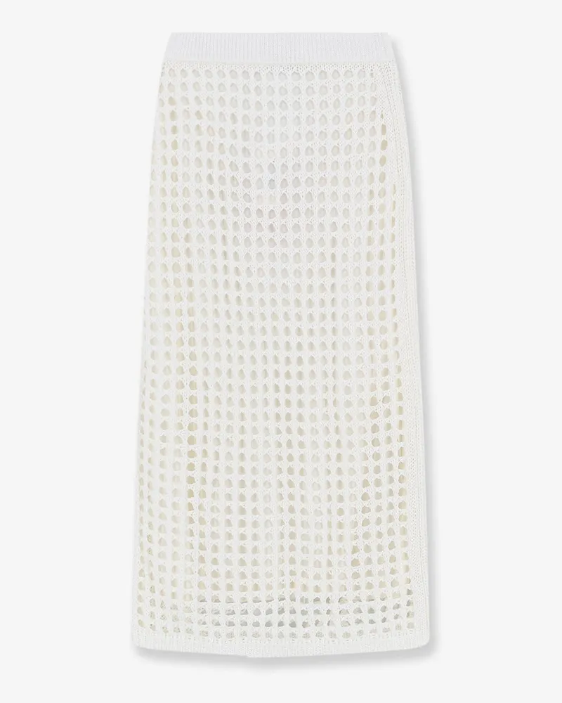 Max Mara Mxpgeode perforated cotton skirt -  - gender_Woman White
