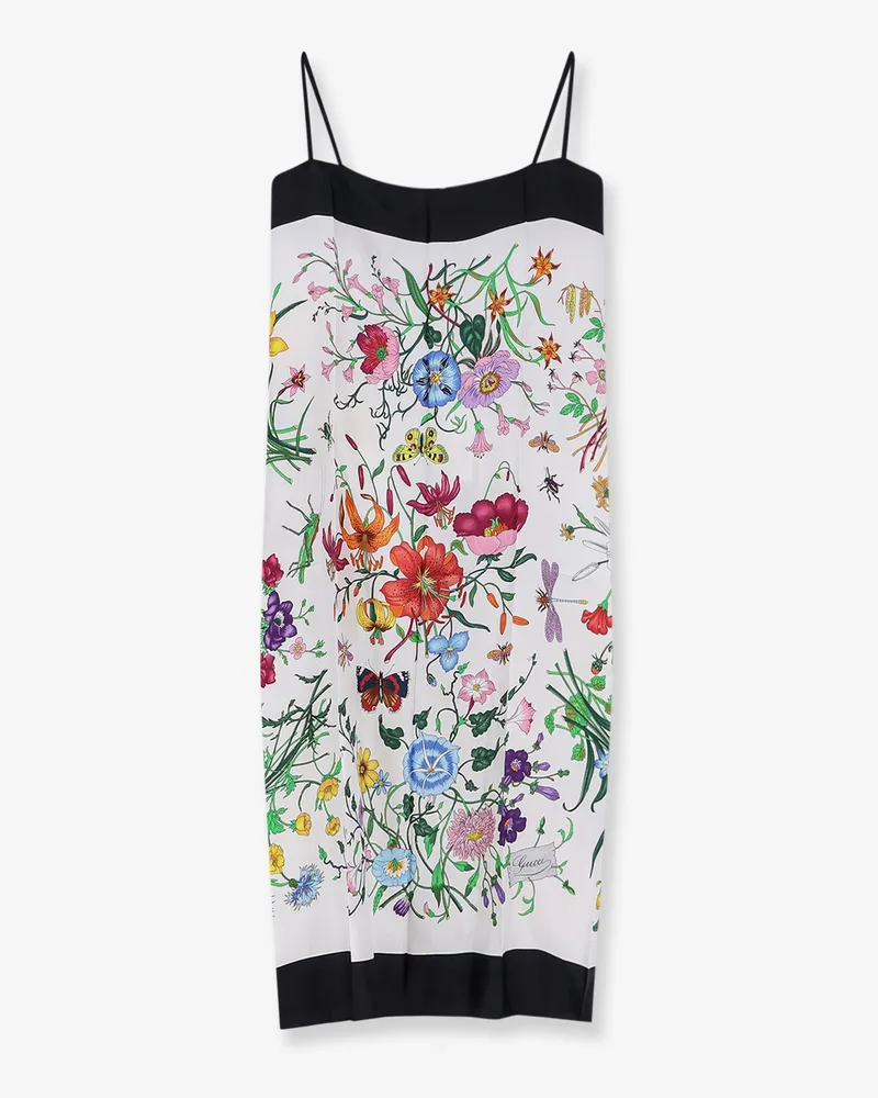 Gucci Primavera dress with Gucci Flora print - GUCCI - gender_Woman White