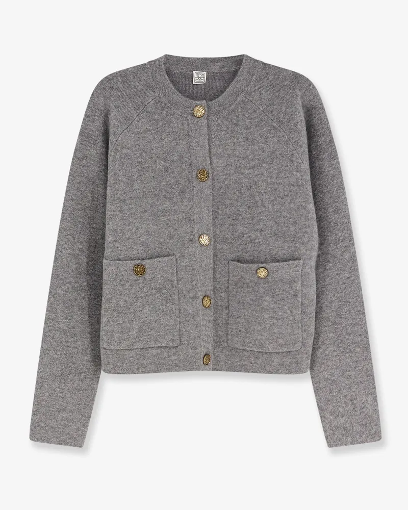 Totême Wool and cashmere blend cardigan -  - gender_Woman Grey