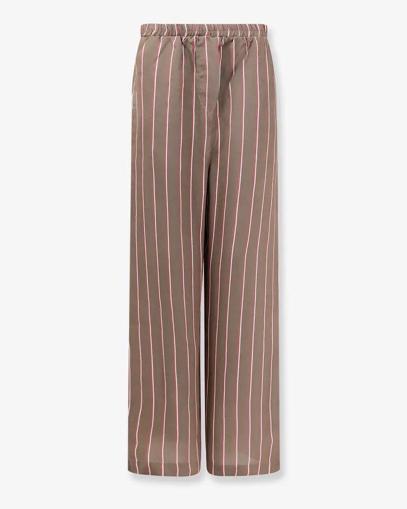 FRANKIE Shop Viscose and silk blend trousers -  - gender_Woman Brown