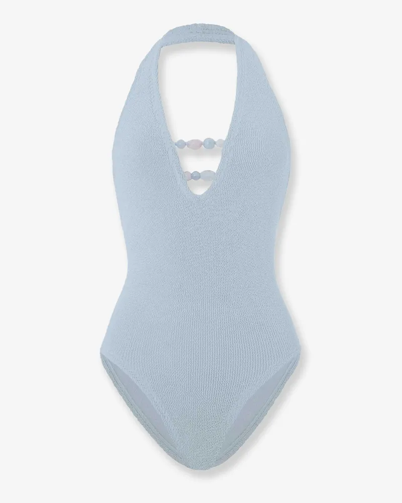 Hunza G Adriana Crinkle fabric one-piece swimsuit -  - gender_Woman Blue