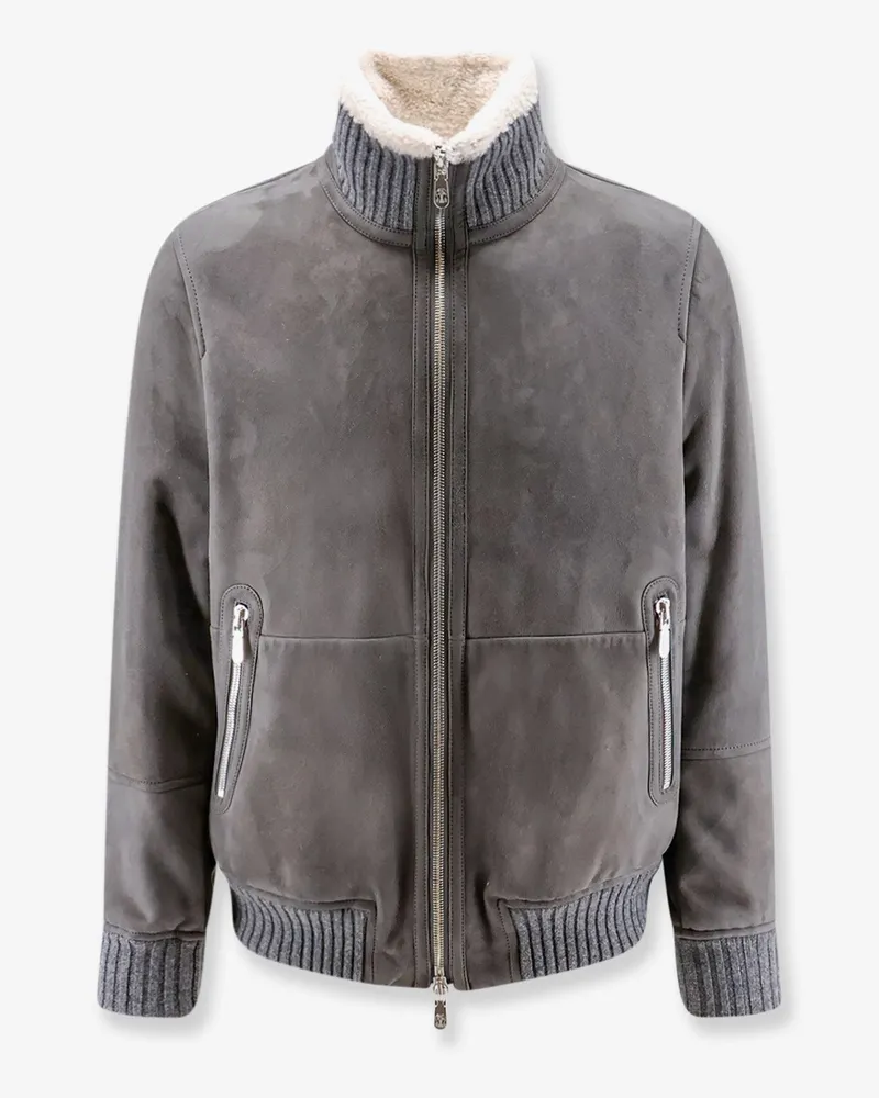 Brunello Cucinelli Shearling Jacket -  - gender_Man Grey