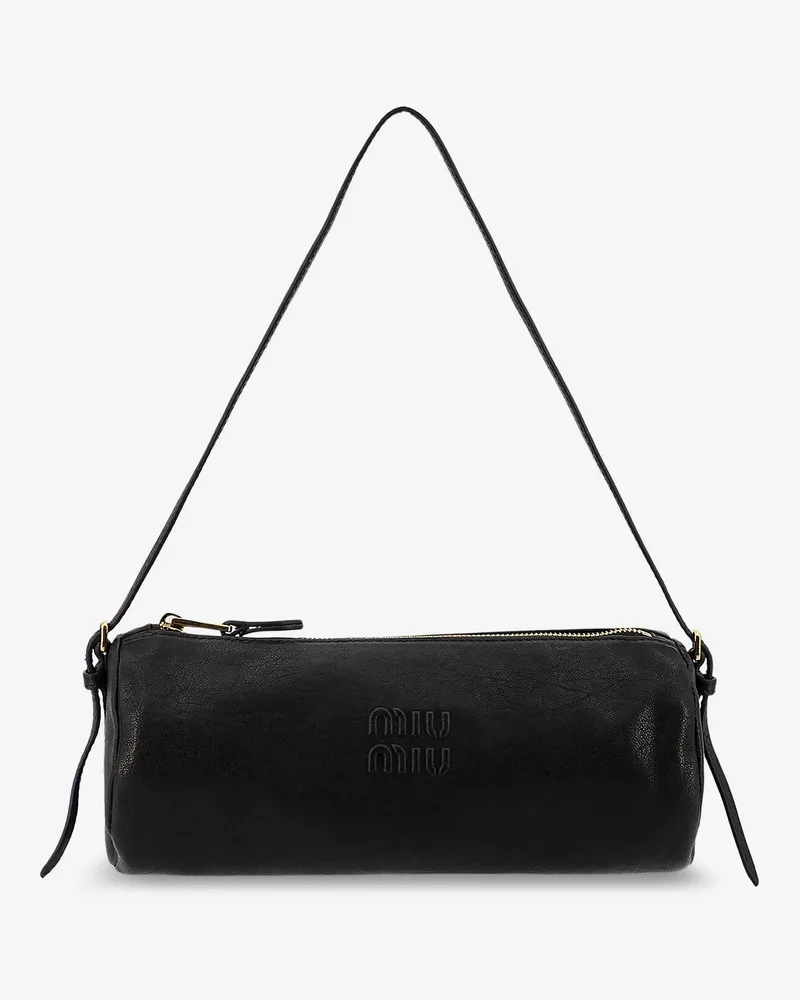 Miu Miu Mini Aviator leather shoulder bag -  - gender_Woman Black