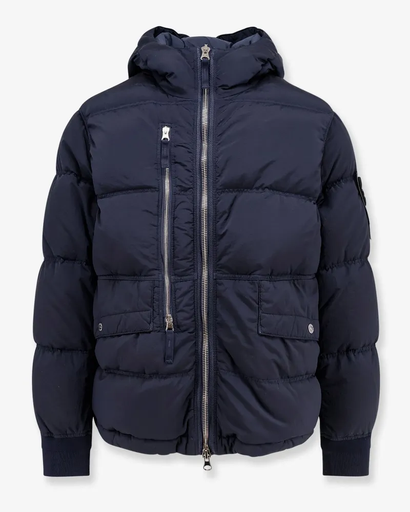 Stone Island Nylon down jacket -  - gender_Man Blue