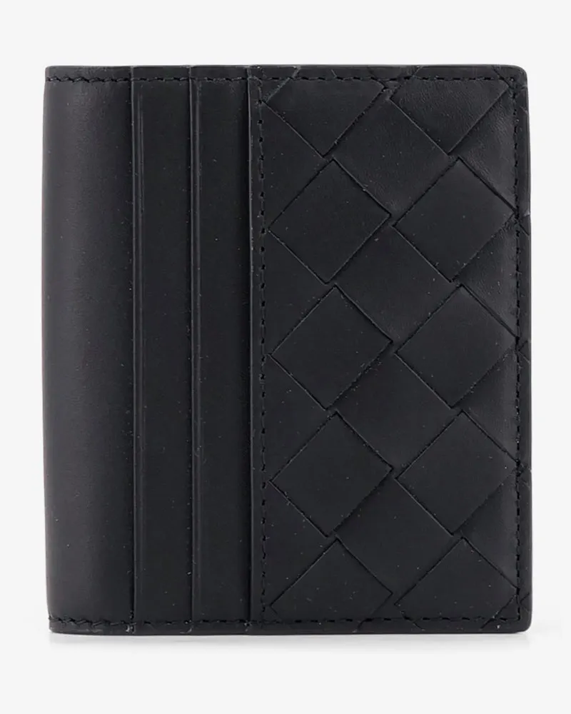 Bottega Veneta Leather card holder with Intrecciato motif -  - gender_Man Black