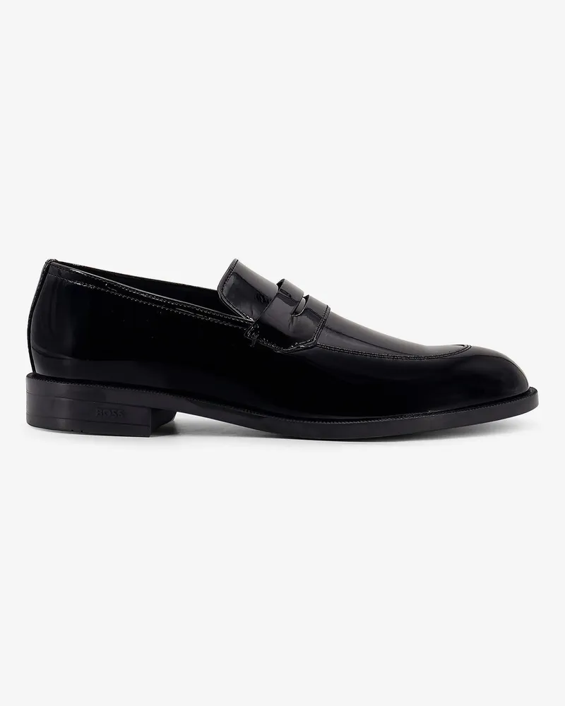 HUGO BOSS Patent leaher loafers -  - gender_Man Black