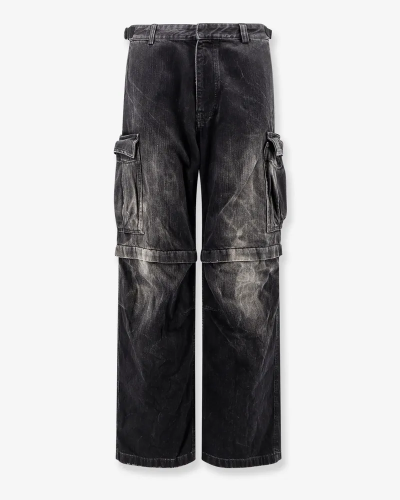 Balenciaga Cargo black denim trousers -  - gender_Man Black