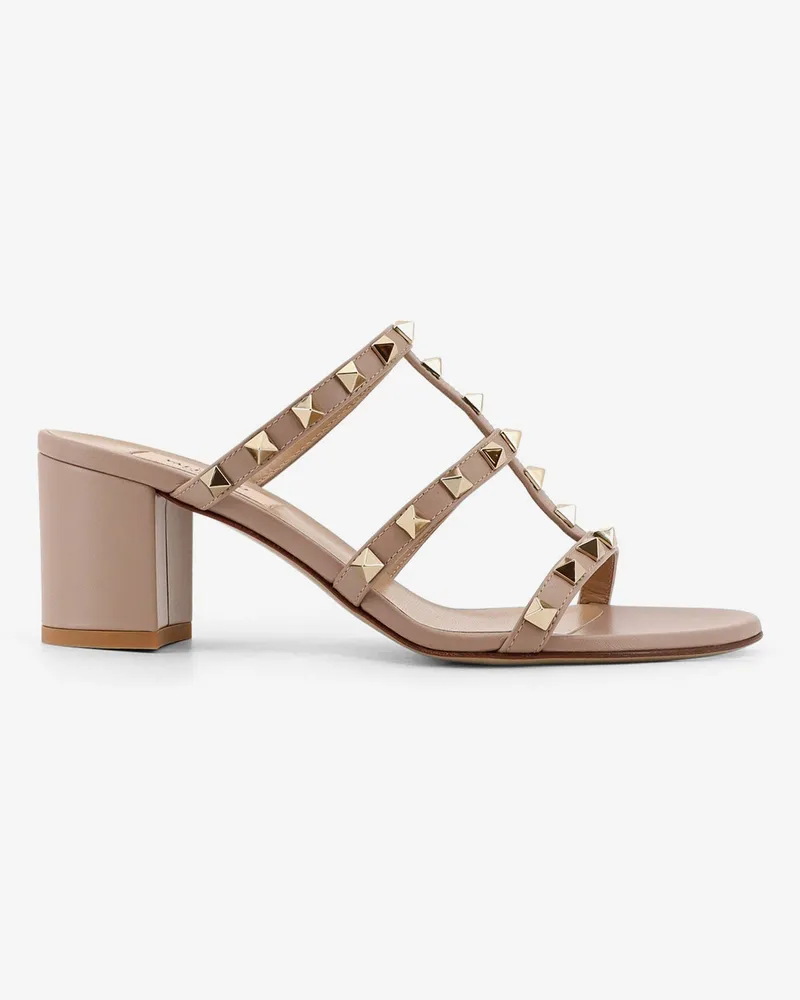 Valentino Garavani Rockstud Slide leather sandals -  - gender_Woman Beige