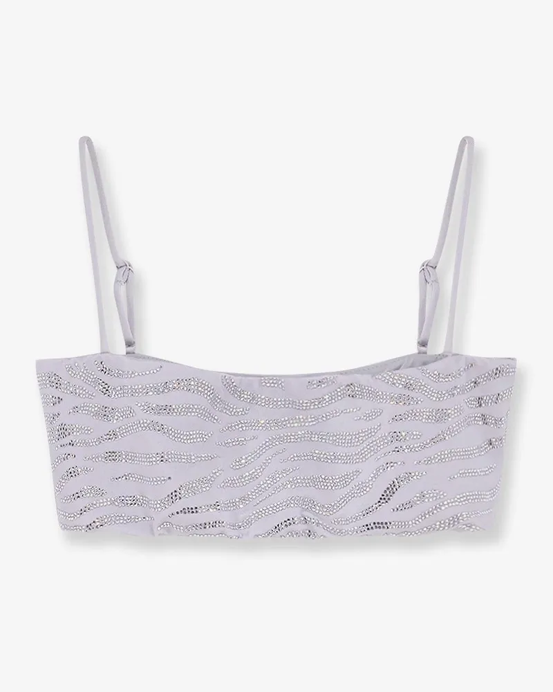 MC2 Saint Barth Athena bikini top with rhinestones -  - gender_Woman Grey