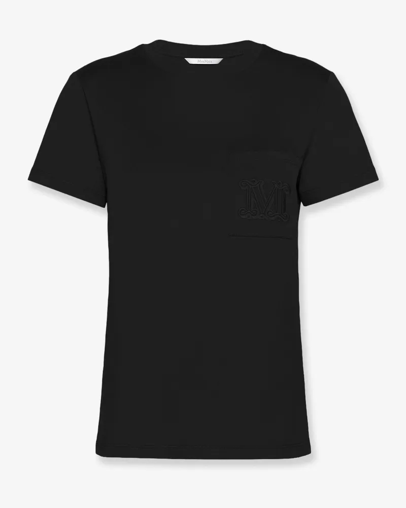 Max Mara Papaia cotton t-shirt with Monogram -  - gender_Woman Black