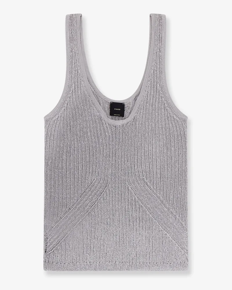 Pinko Noha viscose and metallized fibre tank top -  - gender_Woman Silver