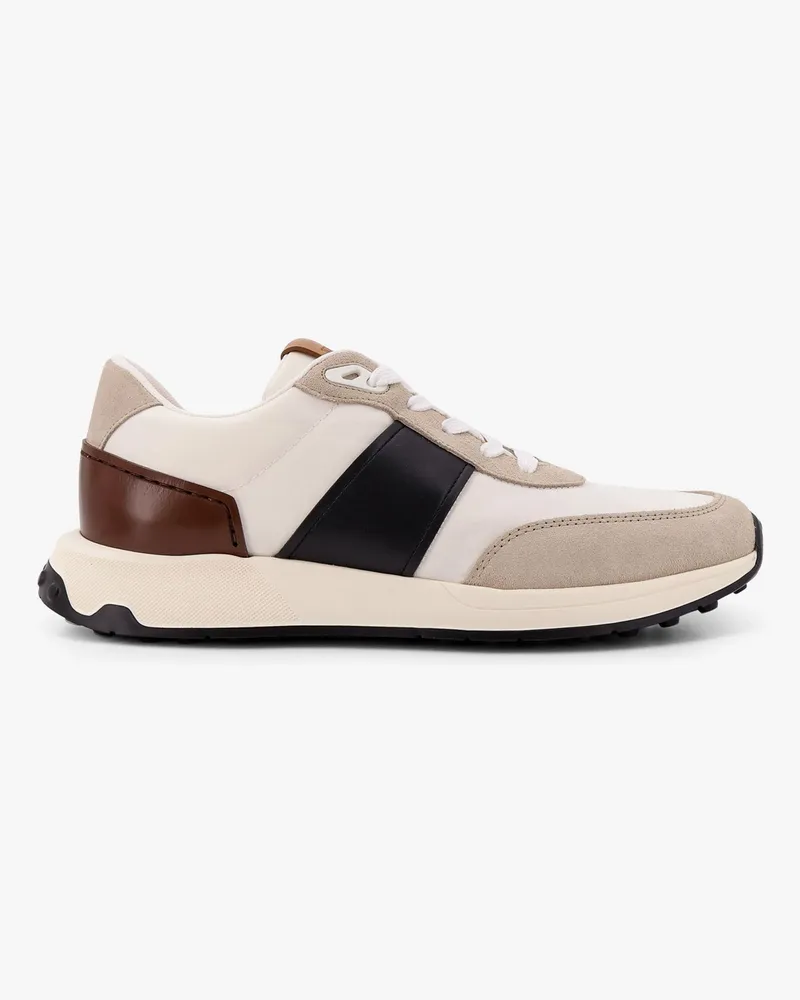 TOD'S Technical fabric  and leather sneakers -  - gender_Man White