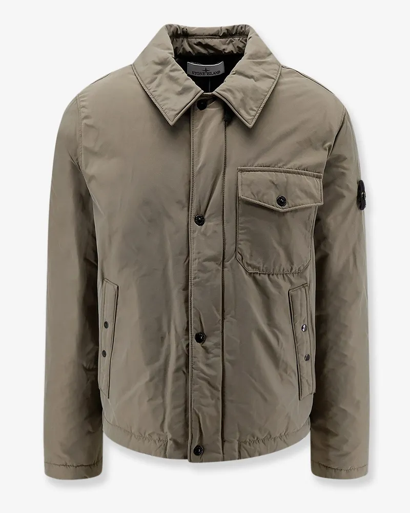 Stone Island Micro Reps padded nylon jacket -  - gender_Man Green