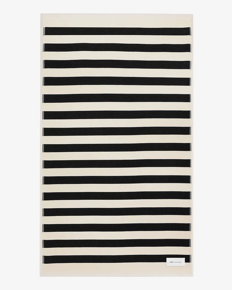 AMI Paris Cotton beach towel -  - gender_Unisex White