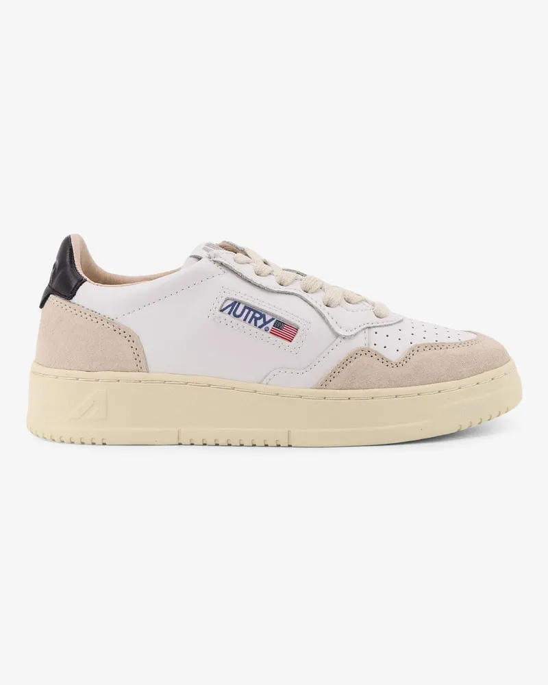 AUTRY Medalist Low leather low-top sneakers with suede inserts -  - gender_Woman White