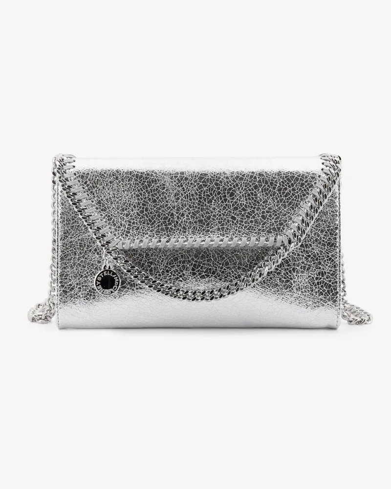 Stella McCartney Falabella metallic fabric crossbody bag -  - gender_Woman Grey