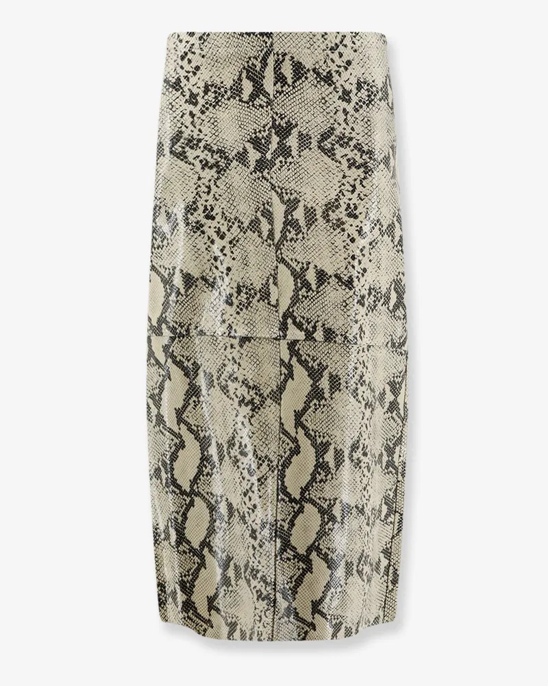 ALYSI Python-print leather midi skirt -  - gender_Woman Animal